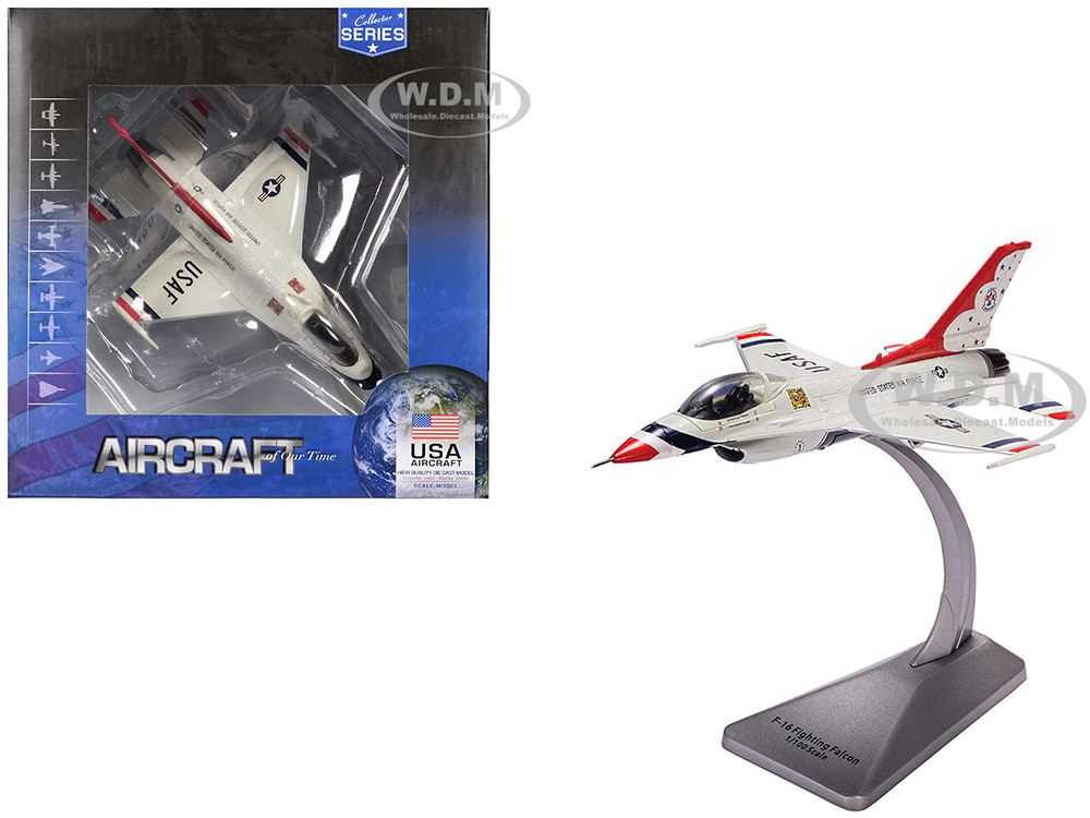 Lockheed F-16 Fighting Falcon Fighter Aircraft Thunderbirds United States Air Force Collector Series 1/100 Diecast Model by Air Force 1