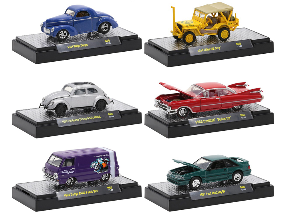 "Auto Trucks" 6 piece Set Release 66 IN DISPLAY CASES Limited Edition to 7250 pieces Worldwide 1/64 Diecast Model Cars by M2 Machines