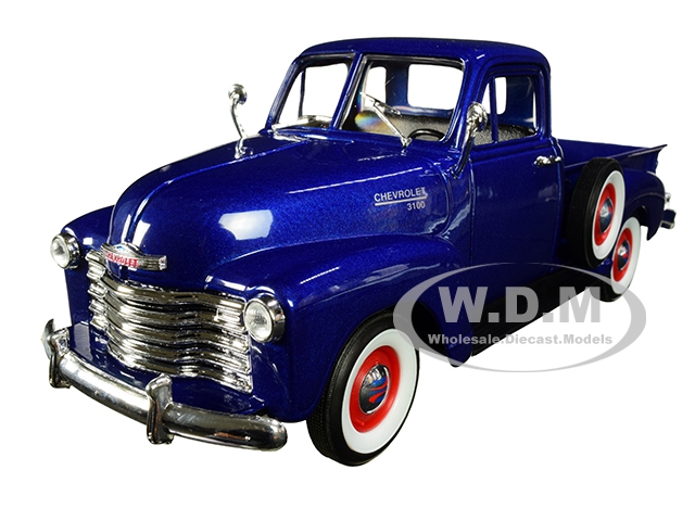 1953 Chevrolet 3100 Pickup Truck Blue 1/24-1/27 Diecast Model Car By Welly