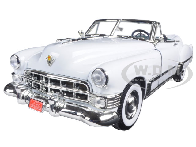 1949 Cadillac Coupe De Ville Convertible White 1/18 Diecast Model Car by Road Signature