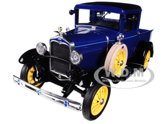 1931 Ford Model A Pickup Truck Lombard Blue 1/18 Diecast Model Car By Sunstar