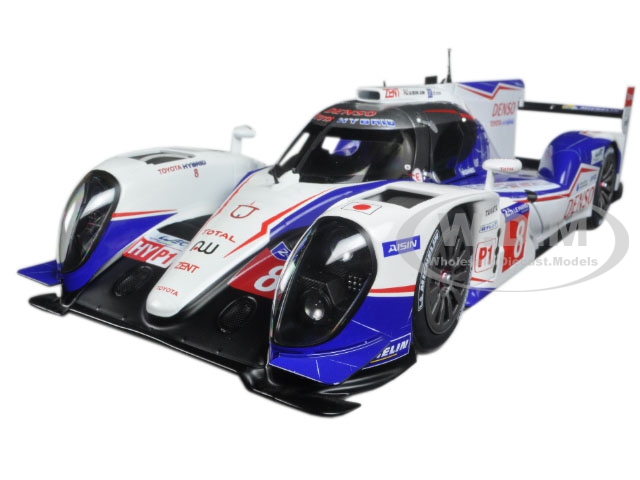 Image of Toyota TS040 Hybrid Le Mans 2014 A. Davidson S. Buemi K. Lapierre 8 (Wec 2014 Manufacturers &amp; Drivers Champion) 1/18 Model Car by Autoart