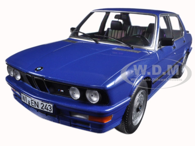 Image of 1987 BMW M535i Blue Metallic 1/18 Diecast Model Car by Norev
