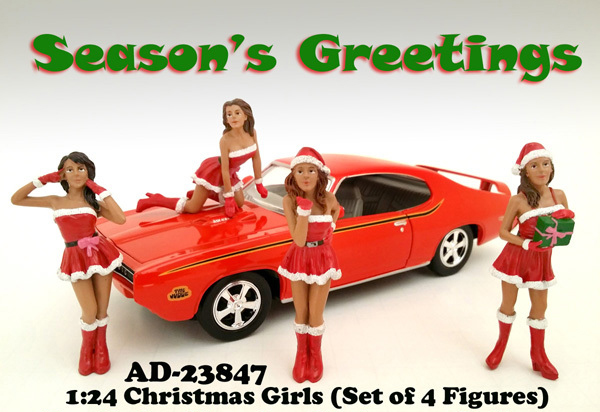 Christmas Girls 4 Pieces Figure Set For 124 Scale Diecast Model Cars By American Diorama