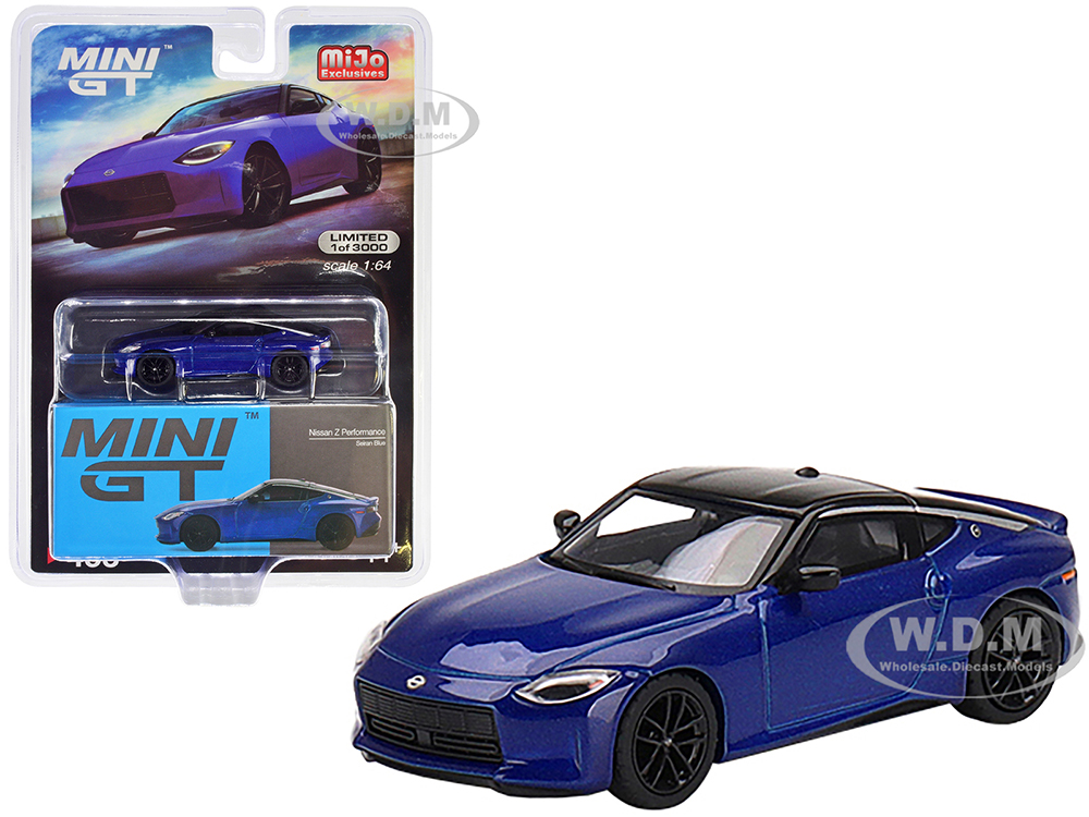 2023 Nissan Z Performance Seiran Blue Metallic with Black Top Limited Edition to 3000 pieces Worldwide 1/64 Diecast Model Car by True Scale Miniature