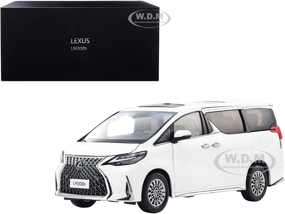 Lexus LM300h Hybrid Van With Sunroof White Pearl 1/18 Diecast Model Car By Kyosho