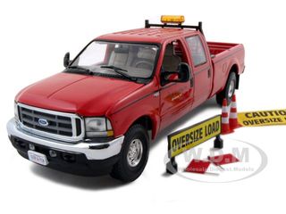 Ford F-250 Crew Cab Pilot Pick Up Truck Red J&A Trucking 1/34 Diecast Model by First Gear