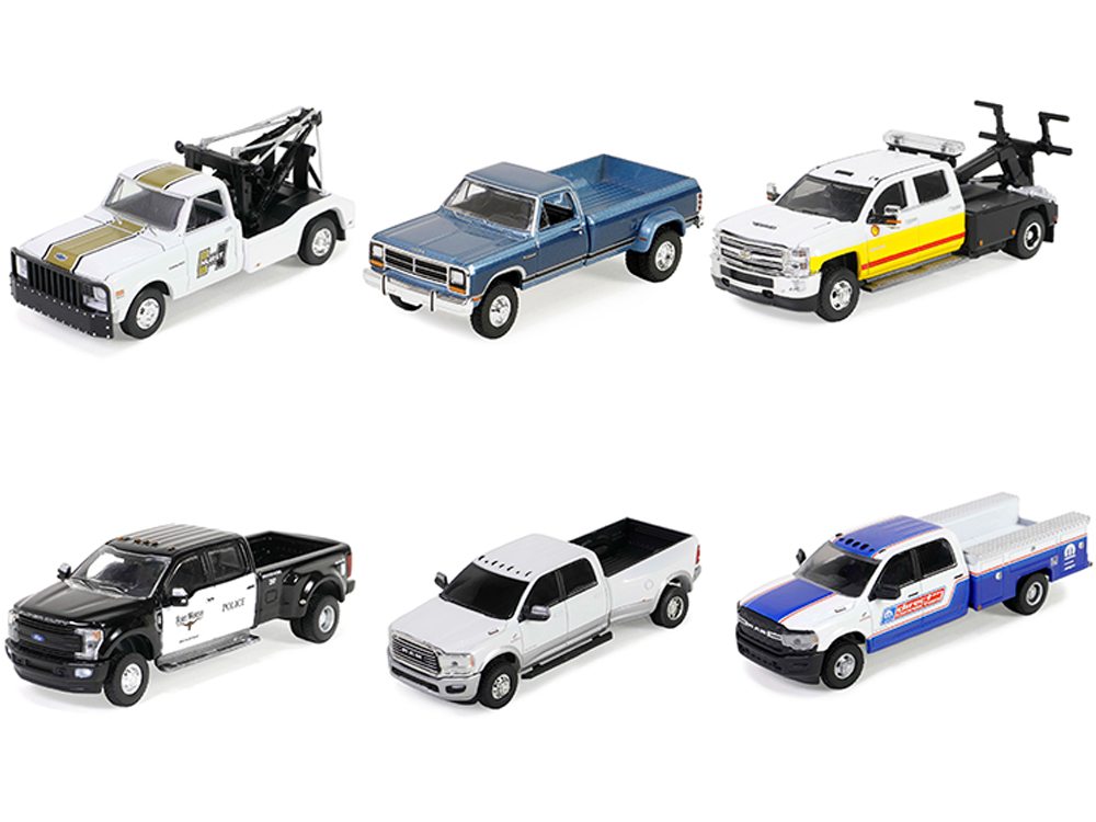 "Dually Drivers" Set of 6 Trucks Series 14 1/64 Diecast Model Cars by Greenlight