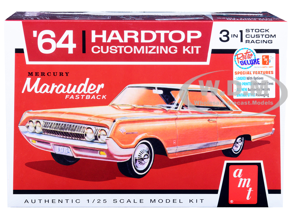 Skill 2 Model Kit 1964 Mercury Marauder Fastback 3-in-1 Kit 1/25 Scale Model By AMT