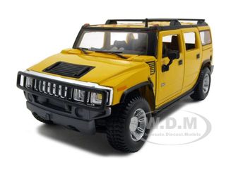 2003 Hummer H2 Suv Yellow 1/27 Diecast Model Car By Maisto