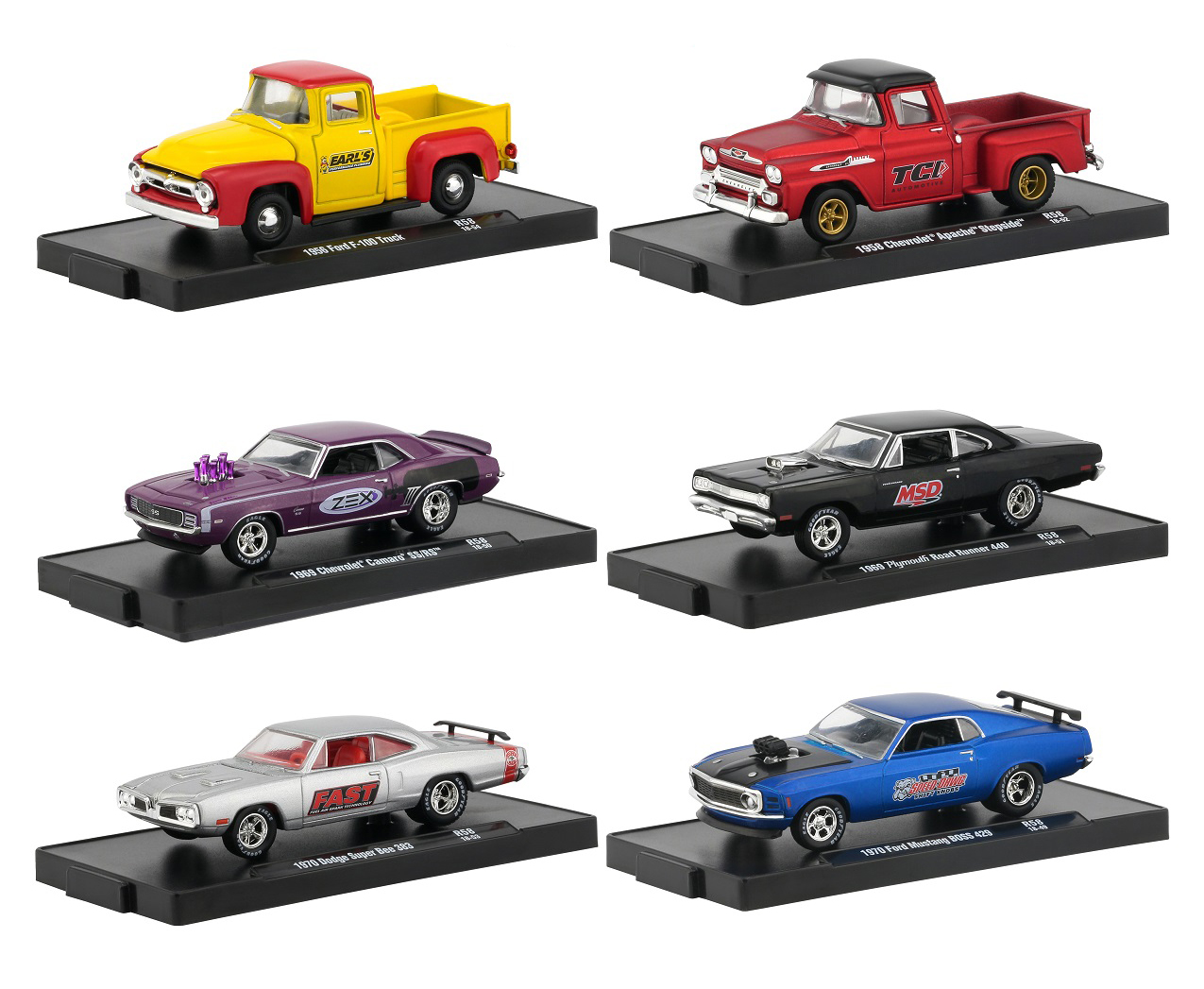 Drivers 6 Cars Set Release 58 In Blister Packs 1/64 Diecast Model Cars By M2 Machines