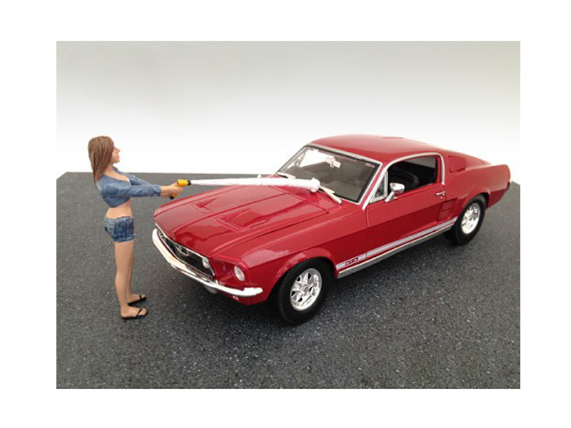 Car Wash Girl Jessica Figurine for 1/18 Scale Models by American Diorama