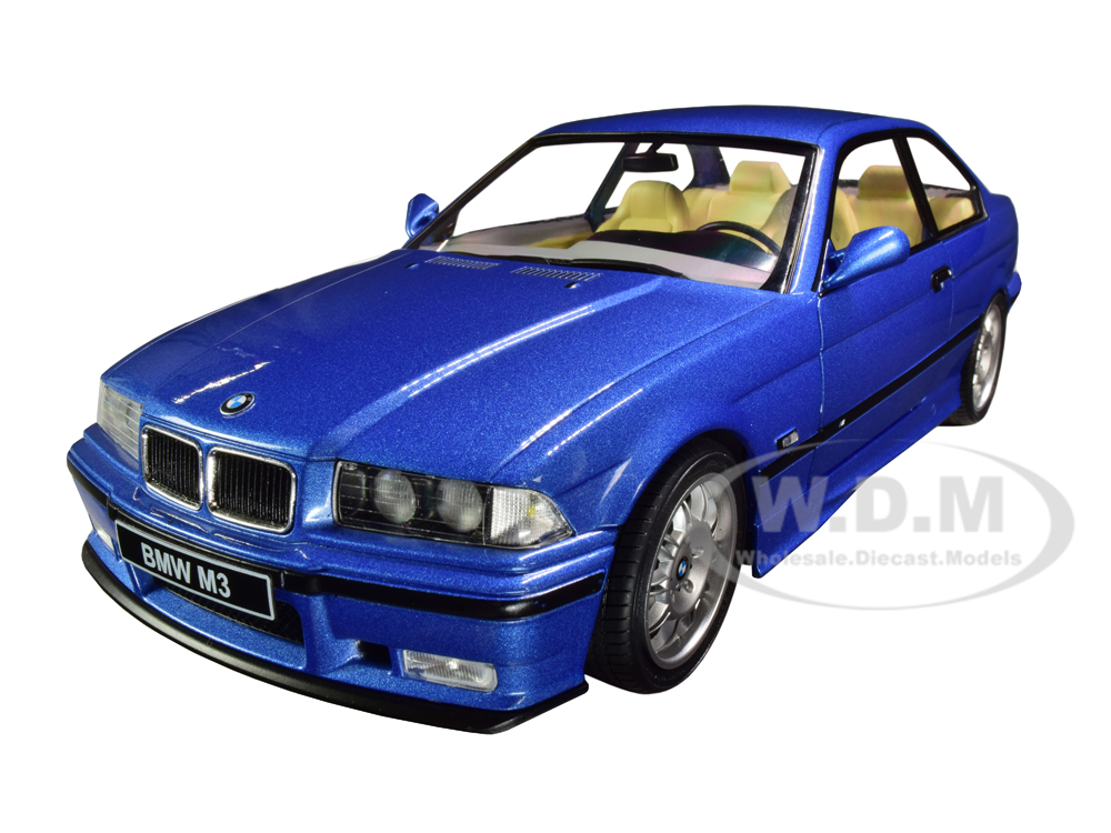 Image of 1994 BMW E30 M3 Blue Estoril Metallic 1/18 Diecast Model Car by Solido