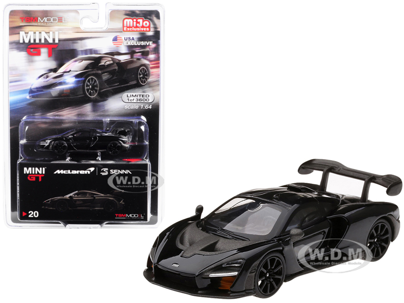 Mclaren Senna Onyx Black Limited Edition To 3600 Pieces Worldwide 1/64 Diecast Model Car By True Scale Miniatures