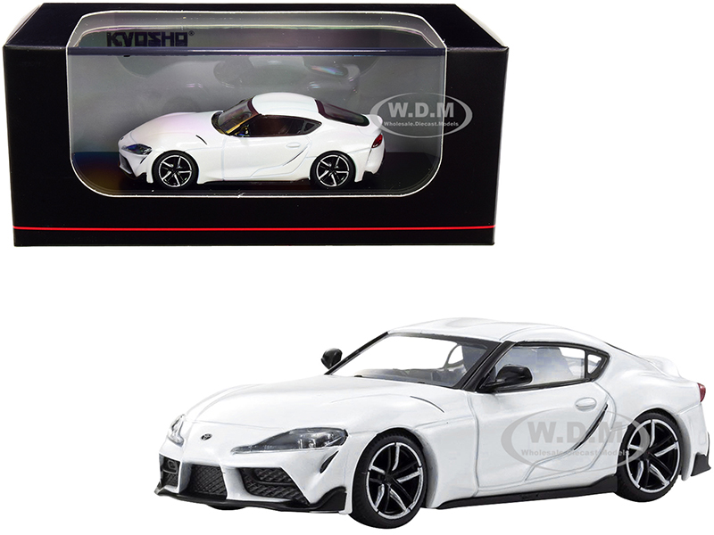 Image of Toyota GR Supra RHD (Right Hand Drive) White 1/64 Diecast Model Car by Kyosho