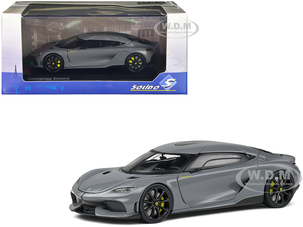 2021 Koenigsegg Gemera Hybrid 2+2 Coupe Gray 1/43 Diecast Model Car by Solido