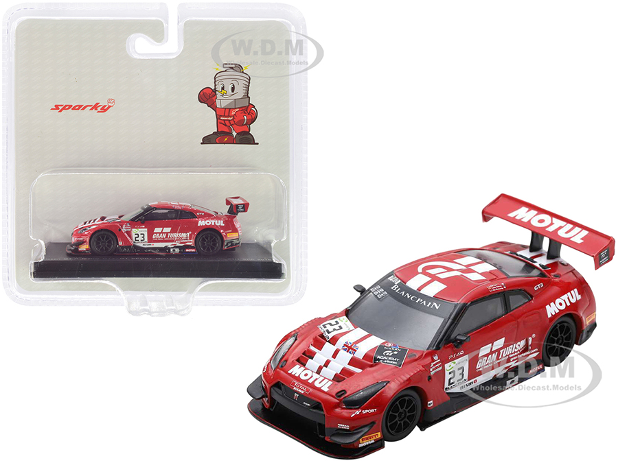 Image of Nissan GT-R Nismo GT3 23 M. Parry - A. Buncombe - L. Ordones GT Sport Motul Team RJN 7h 24H Spa (2018) 1/64 Diecast Model Car by Sparky