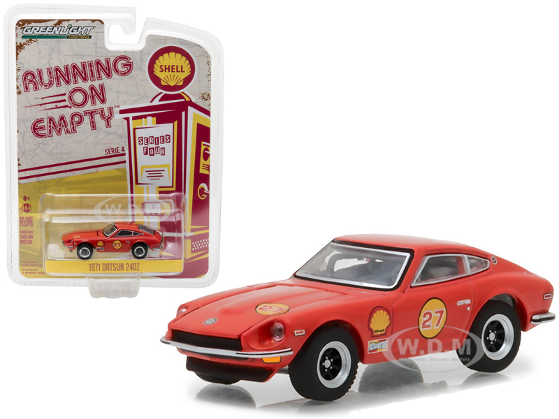 1971 Datsun 240z Shell Oil "running On Empty" Series 4 1/64 Diecast Model Car By Greenlight