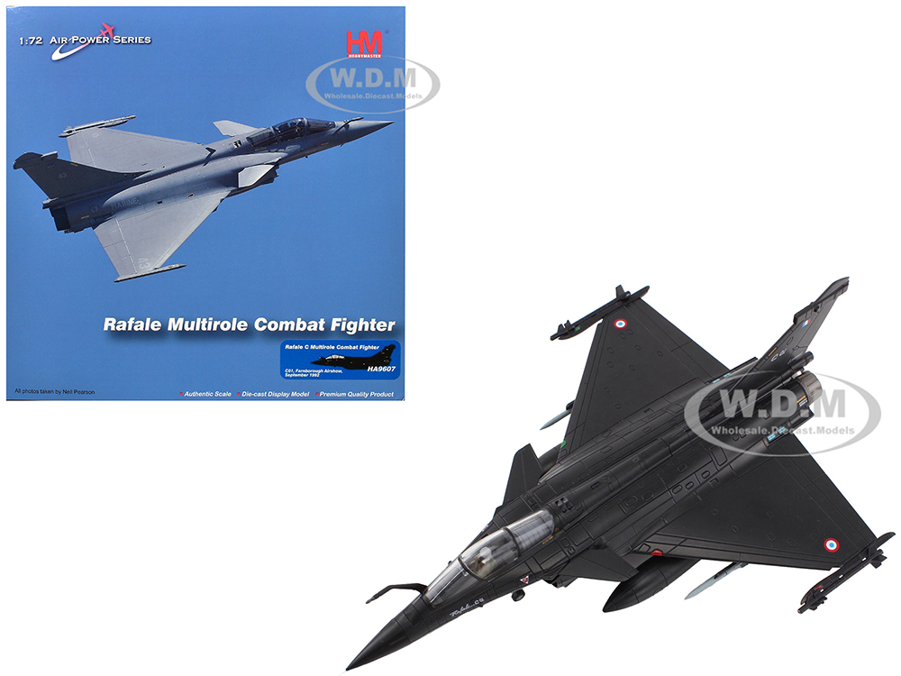Dassault Rafale C Fighter Aircraft C01 Farnborough Airshow (1992) Armee de lAir (French Air Force) Air Power Series 1/72 Diecast Model by Hobby Master