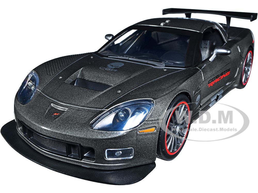 2005 Chevrolet Corvette C6-R Dark Gray Metallic "Corvette Racing" "Bigtime Muscle" Series 1/24 Diecast Model Car by Jada