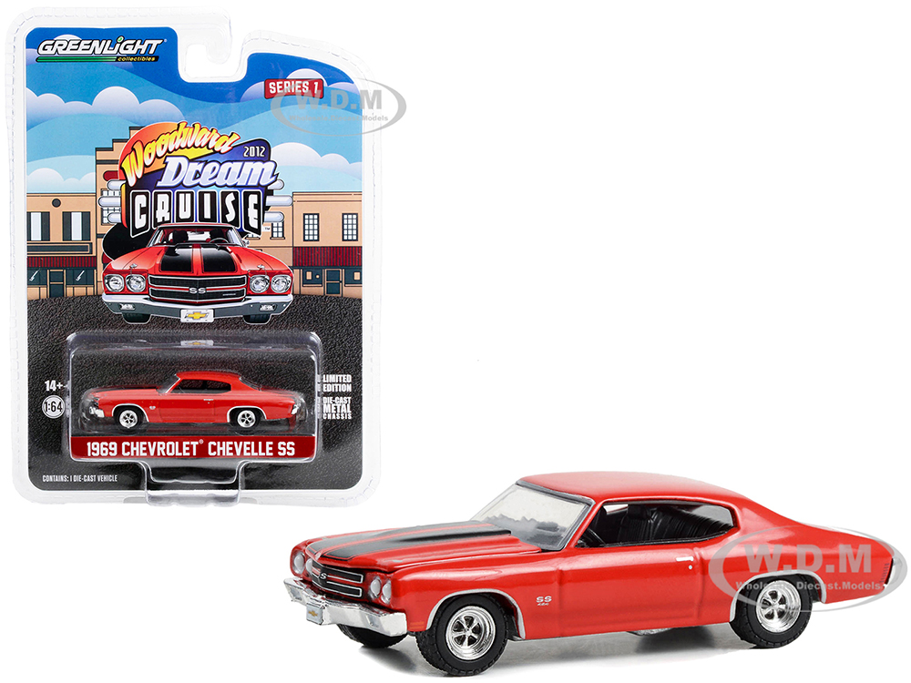 1969 Chevrolet Chevelle SS Red with Black Stripes 