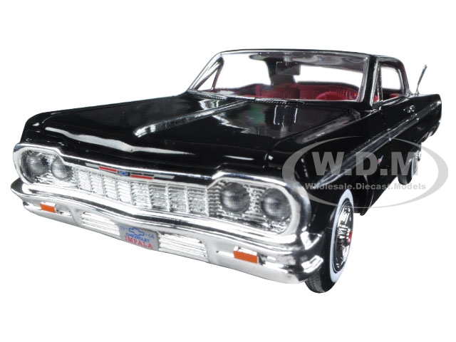 1964 Chevrolet Impala Black with Red Interior 1/24 Diecast Model Car by Motormax