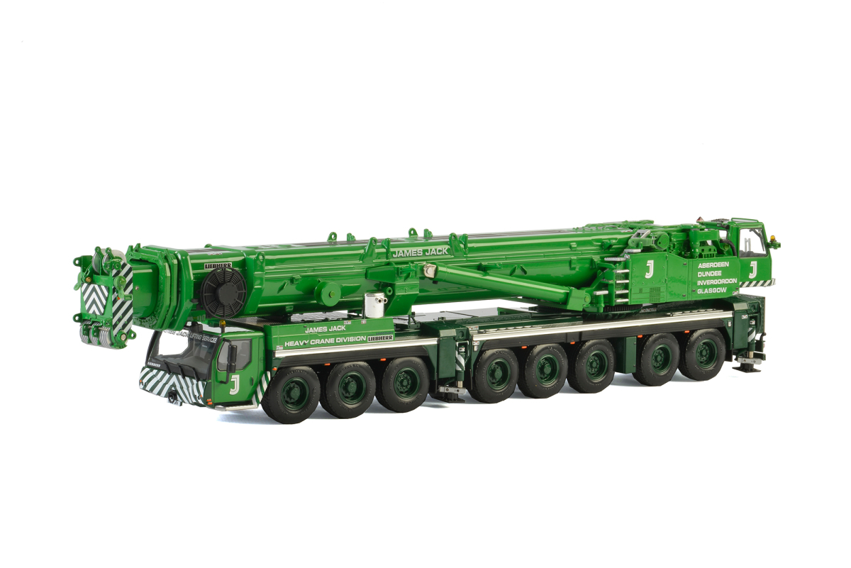 Liebherr LTM 1500-8.1 "James Jack Lifting" Mobile Crane Green 1/50 Diecast Model by WSI Models