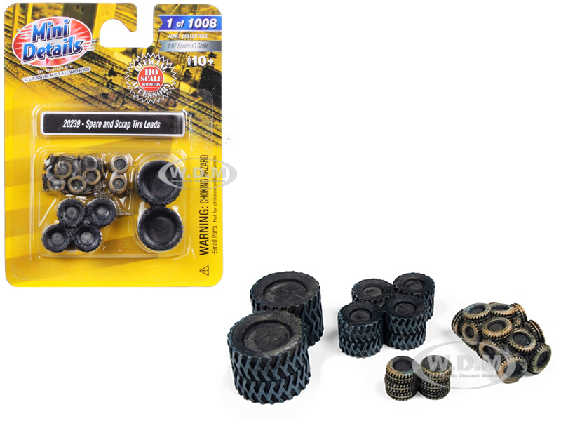 Spare And Scrap Tire Loads 4 Piece Accessory Set For 1/87 (ho) Scale Models By Classic Metal Works