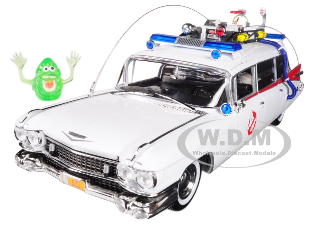 1959 Cadillac Ambulance Ecto-1 From "ghostbusters 1" Movie 1/18 Diecast Model Car By Autoworld