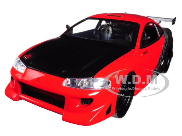 1995 Mitsubishi Eclipse Bride Red JDM Tuners 1/24 Diecast Model Car by Jada