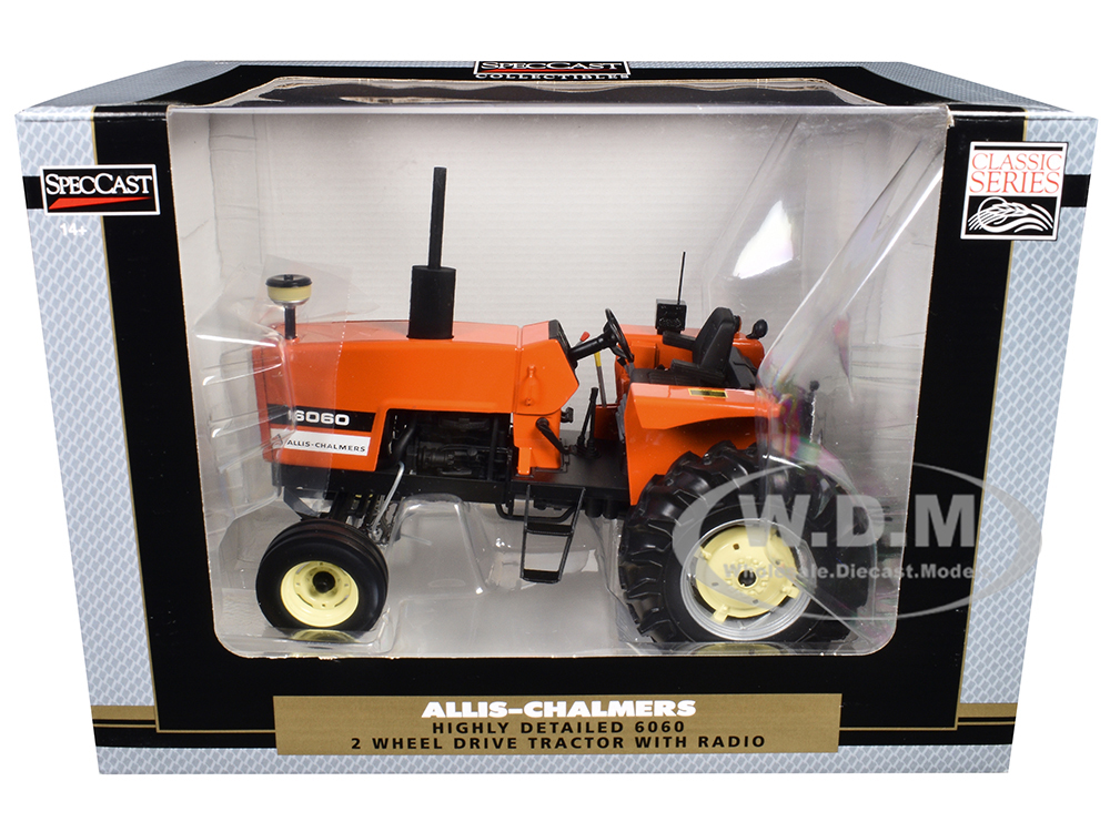 Allis Chalmers 6060 2WD Tractor with Radio Accessory Orange Classic Series 1/16 Diecast Model by SpecCast
