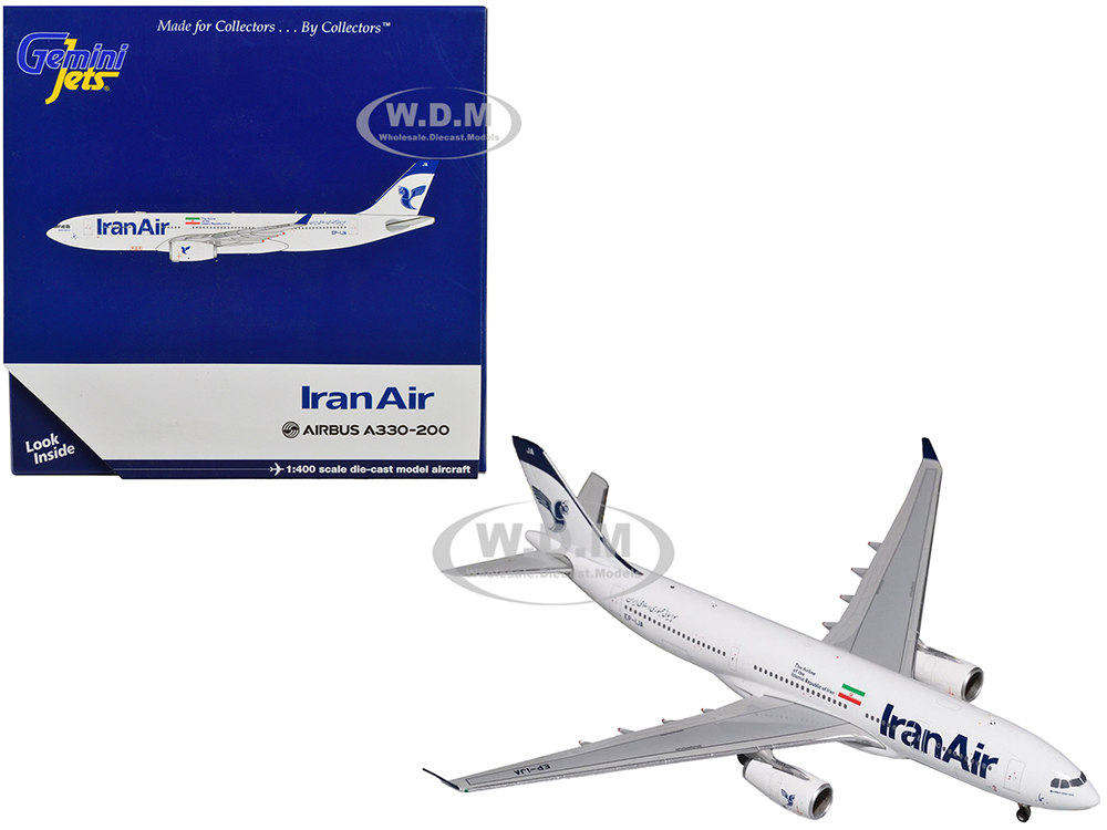 Airbus A330-200 Commercial Aircraft "Iran Air" White 1/400 Diecast Model Airplane by GeminiJets