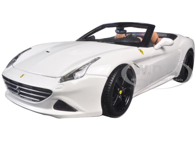 Image of Ferrari California T Open Top Convertible White Signature Series 1/18 Diecast Model Car by Bburago