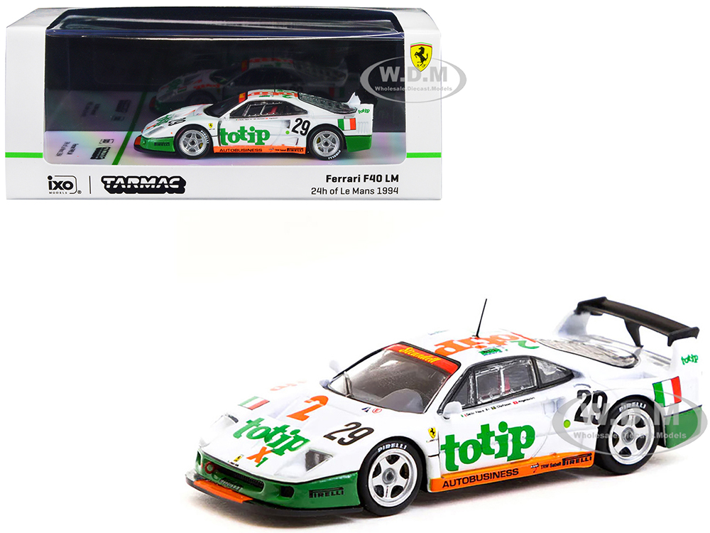 Ferrari F40 LM #29 Anders Olofsson - Sandro Angelastri - Max Angelelli 24 Hours of Le Mans (1994) Hobby64 Series 1/64 Diecast Model Car by Tarmac Works
