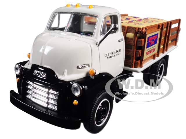 1952 GMC COE Stake Truck with Sack Load K &amp; B Potato Farms Inc. 1/34 Diecast Model by First Gear
