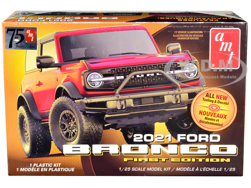 Skill 2 Model Kit 2021 Ford Bronco First Edition 1/25 Scale Model by AMT