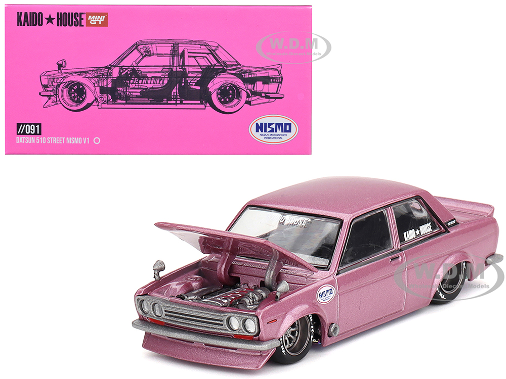 Datsun 510 Street Nismo V1 Pink Metallic (Designed by Jun Imai) 