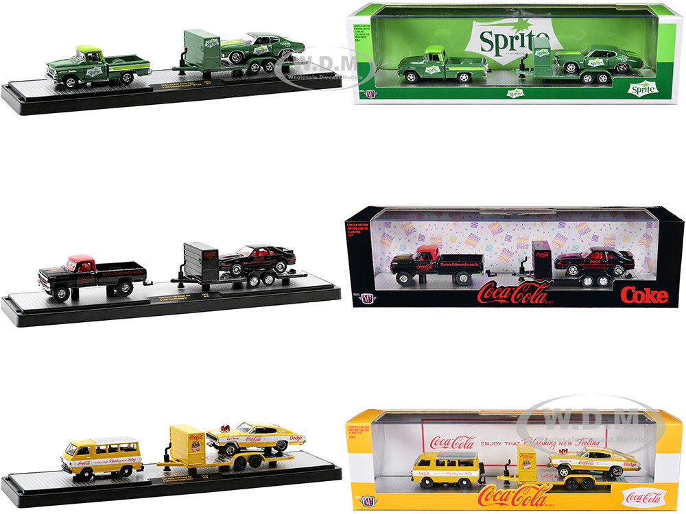 Auto Haulers "Sodas" Set of 3 pieces Release 22 Limited Edition to 8400 pieces Worldwide 1/64 Diecast Models by M2 Machines