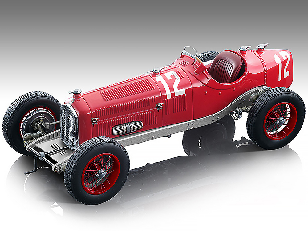Alfa Romeo P3 Tipo B 12 Tazio Nuvolari Winner French GP (1932) "Mythos Series" Limited Edition to 180 pieces Worldwide 1/18 Model Car by Tecnomodel