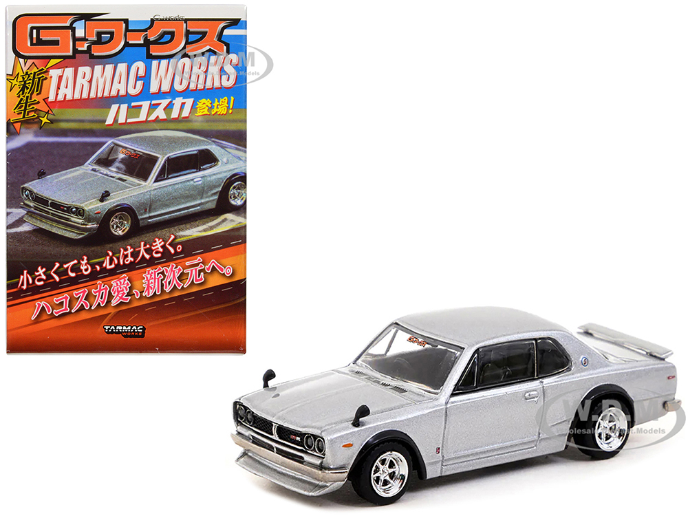 Nissan Skyline 2000 GT-R (KPGC10) RHD (Right Hand Drive) Silver Metallic "Japan Special Edition" "Global64" Series 1/64 Diecast Model by Tarmac Works