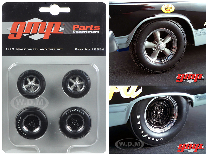 Wheels and Tires Drag Set of 4 pieces 