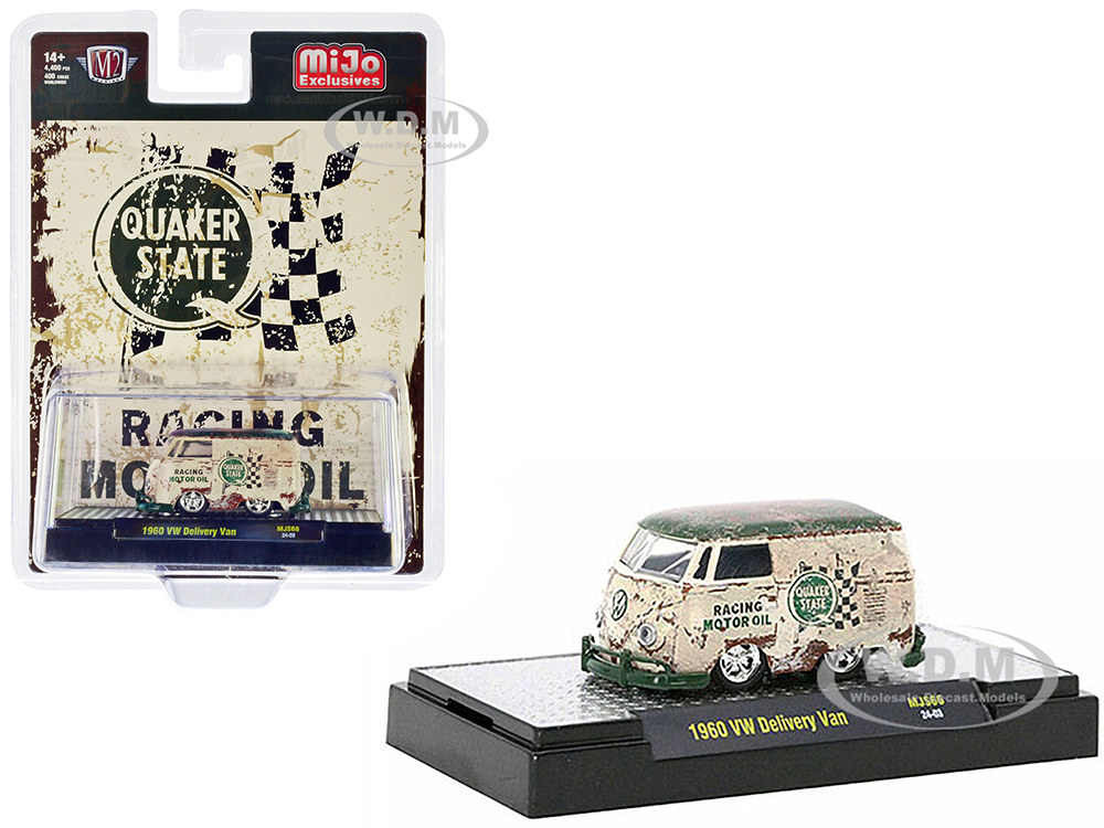 1960 Volkswagen Delivery Van Beige with Green Top (Weathered) 