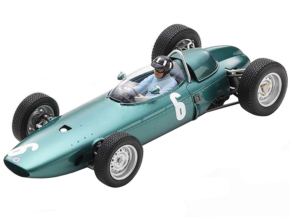 BRM P57 6 Graham Hill Winner F1 Formula One Monaco GP (1963) with Driver Figure and Acrylic Display Case 1/18 Model Car by Spark