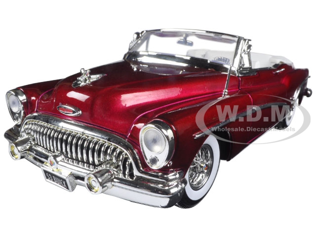 1953 Buick Skylark Burgundy 1/18 Diecast Model Car By Motormax