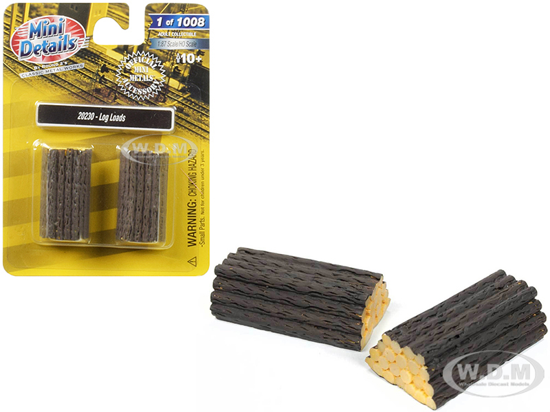 Image of Log Loads 2 piece Accessory Set 1/87 (HO) Scale by Classic Metal Works