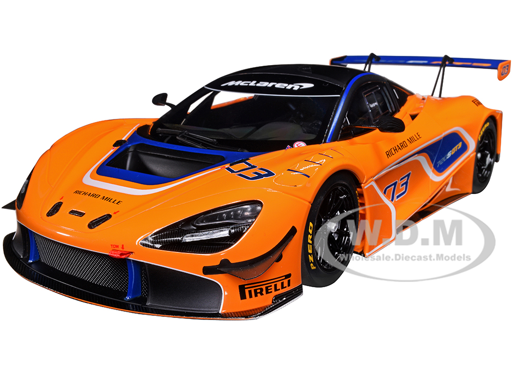 Mclaren 720S GT3 03 Orange with Matt Black Top 1/18 Model Car by Autoart