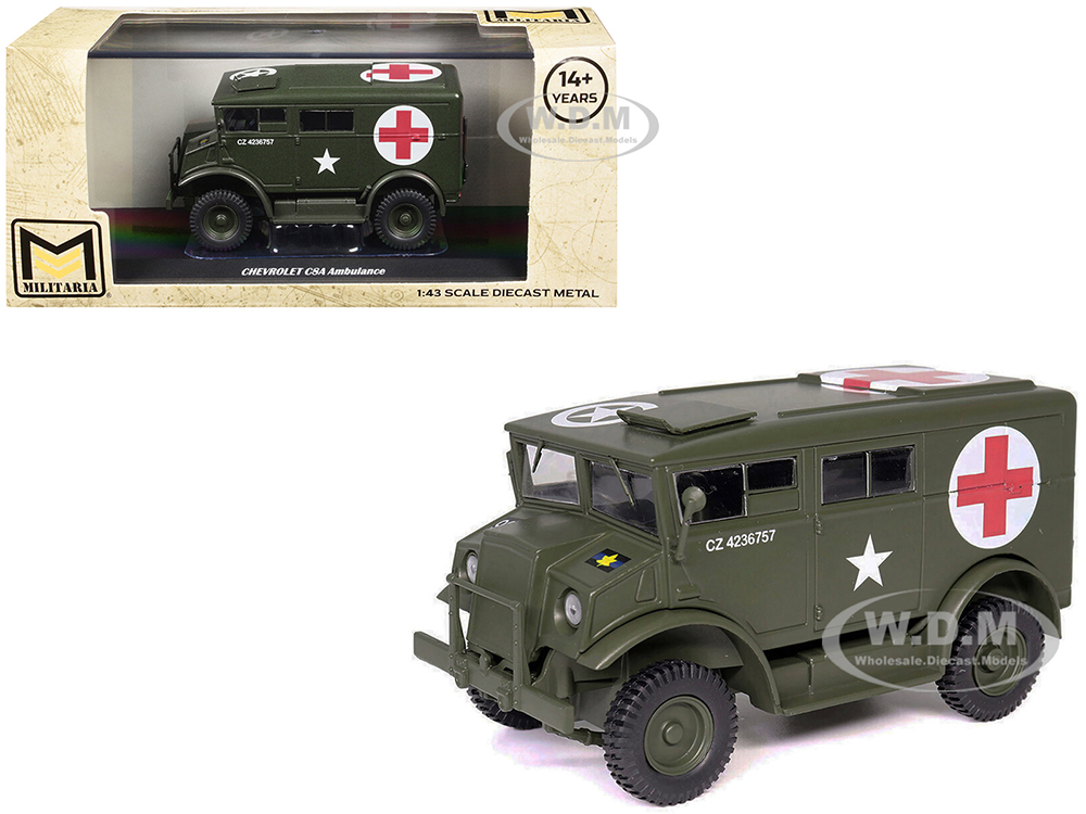 Chevrolet C8A Ambulance Olive Drab United States Army 1/43 Diecast Model by Militaria Die Cast