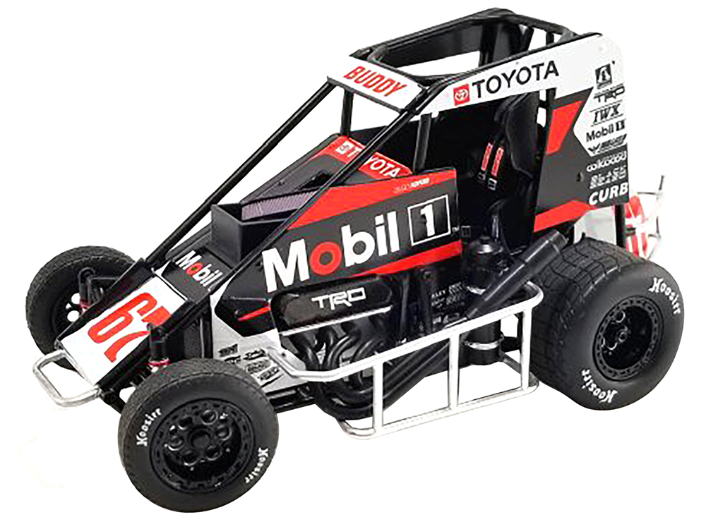 Midget Sprint Car 67 Buddy Kofoid "Mobil 1" Toyota Racing "USAC National Midget Championship" (2022) 1/18 Diecast Model Car by ACME