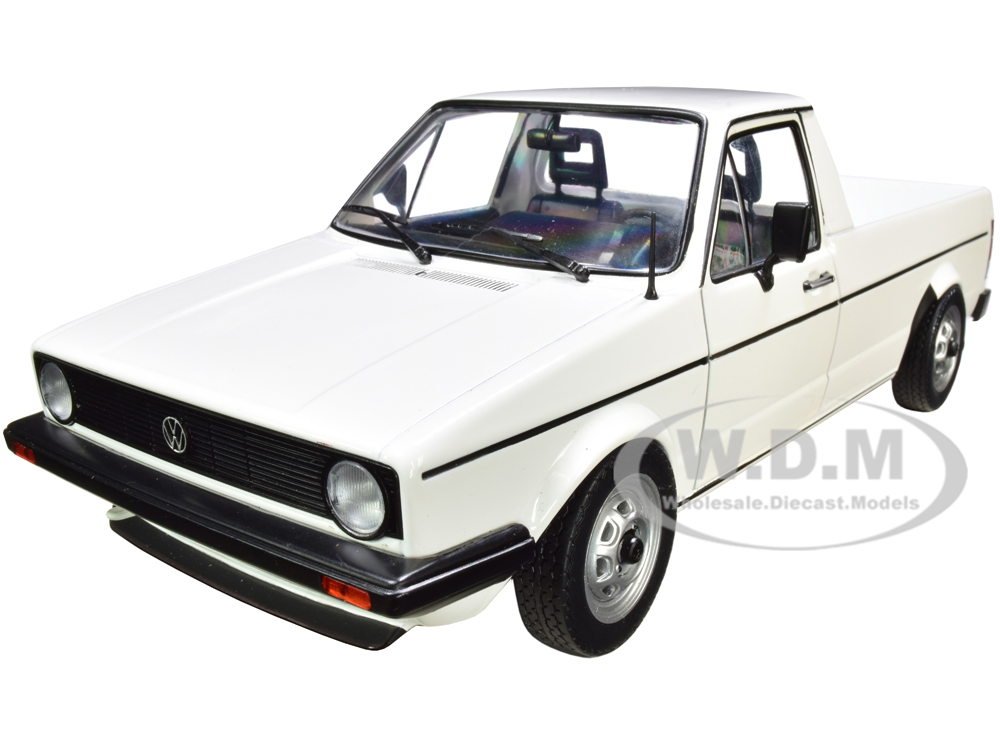 Image of 1982 Volkswagen Caddy MKI Pickup Truck White 1/18 Diecast Model Car by Solido