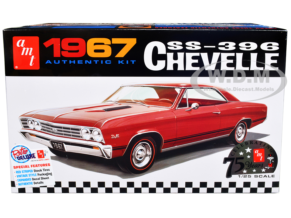 Skill 2 Model Kit 1967 Chevrolet Chevelle SS 396 "AMT Celebrating 75 Years" 1/25 Scale Model by AMT